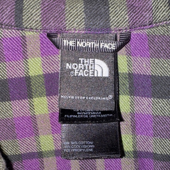 The North Face Purple and Green Checkered Shirt - Picture 2 of 7
